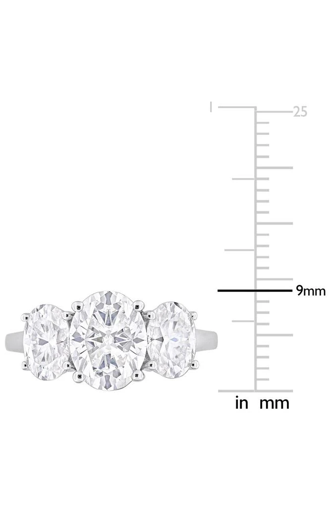 商品DELMAR|Sterling Silver Oval Cut Created Moissanite Engagement Ring,价格¥3372,第4张图片详细描述