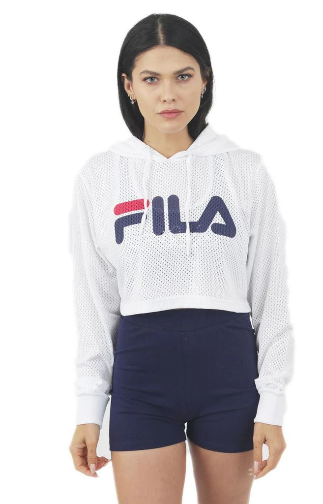 商品Fila|Noemi Crop Pullover Hoodie - White,价格¥144,第1张图片