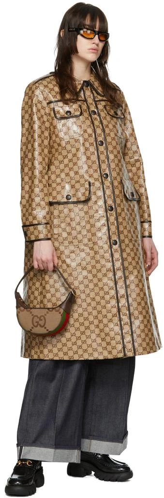 商品Gucci|Brown & Beige Mini Ophidia Jumbo GG Shoulder Bag,价格¥8572,第4张图片详细描述