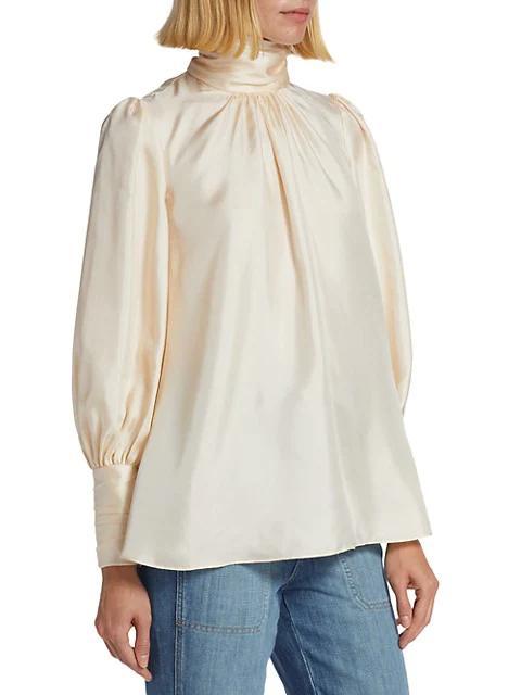 商品Zimmermann|Celestial Gathered Silk Blouse,价格¥4405,第6张图片详细描述