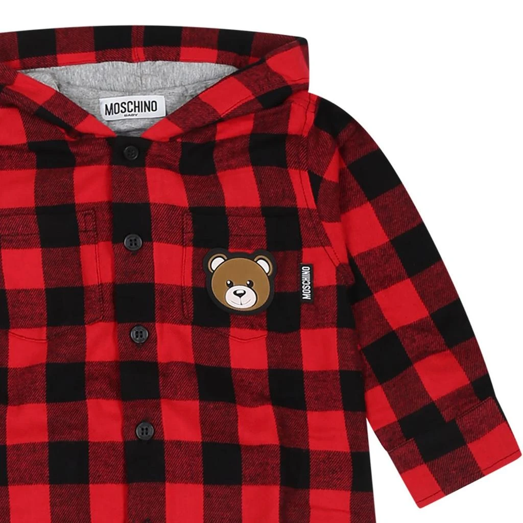 商品Moschino|Red Shirt For Baby Boy With Teddy Bear And Logo,价格¥1365,第3张图片详细描述