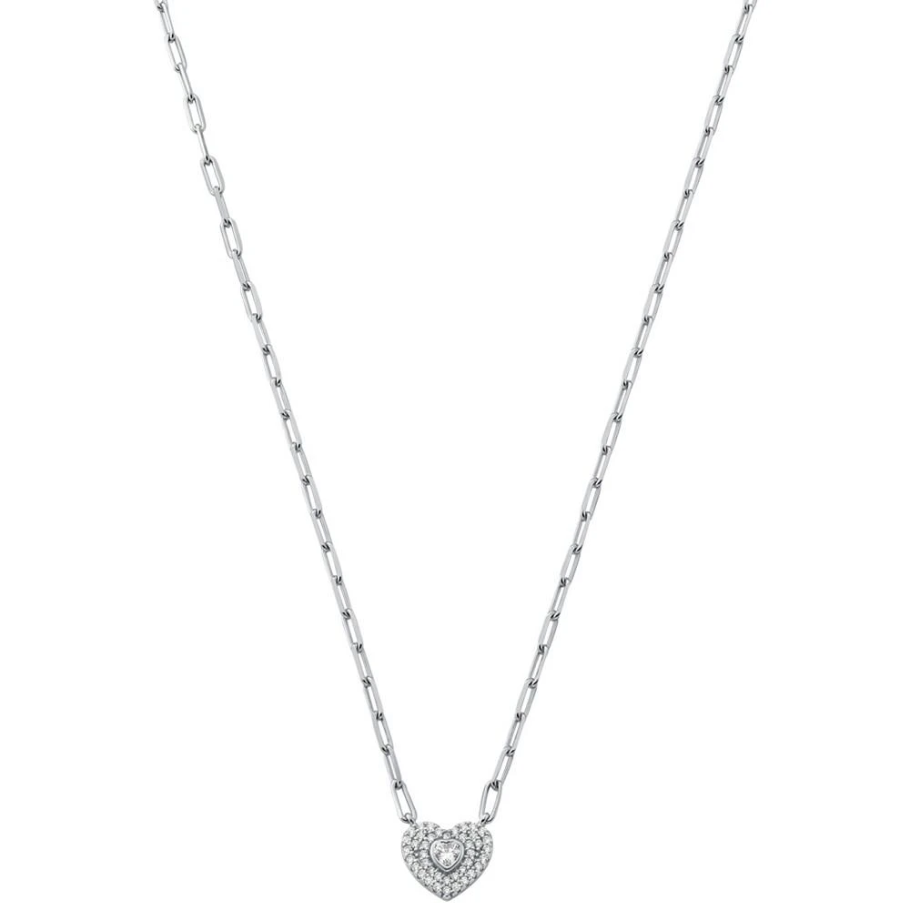 商品Michael Kors|Sterling Silver Pave Heart Necklace,价格¥942,第1张图片