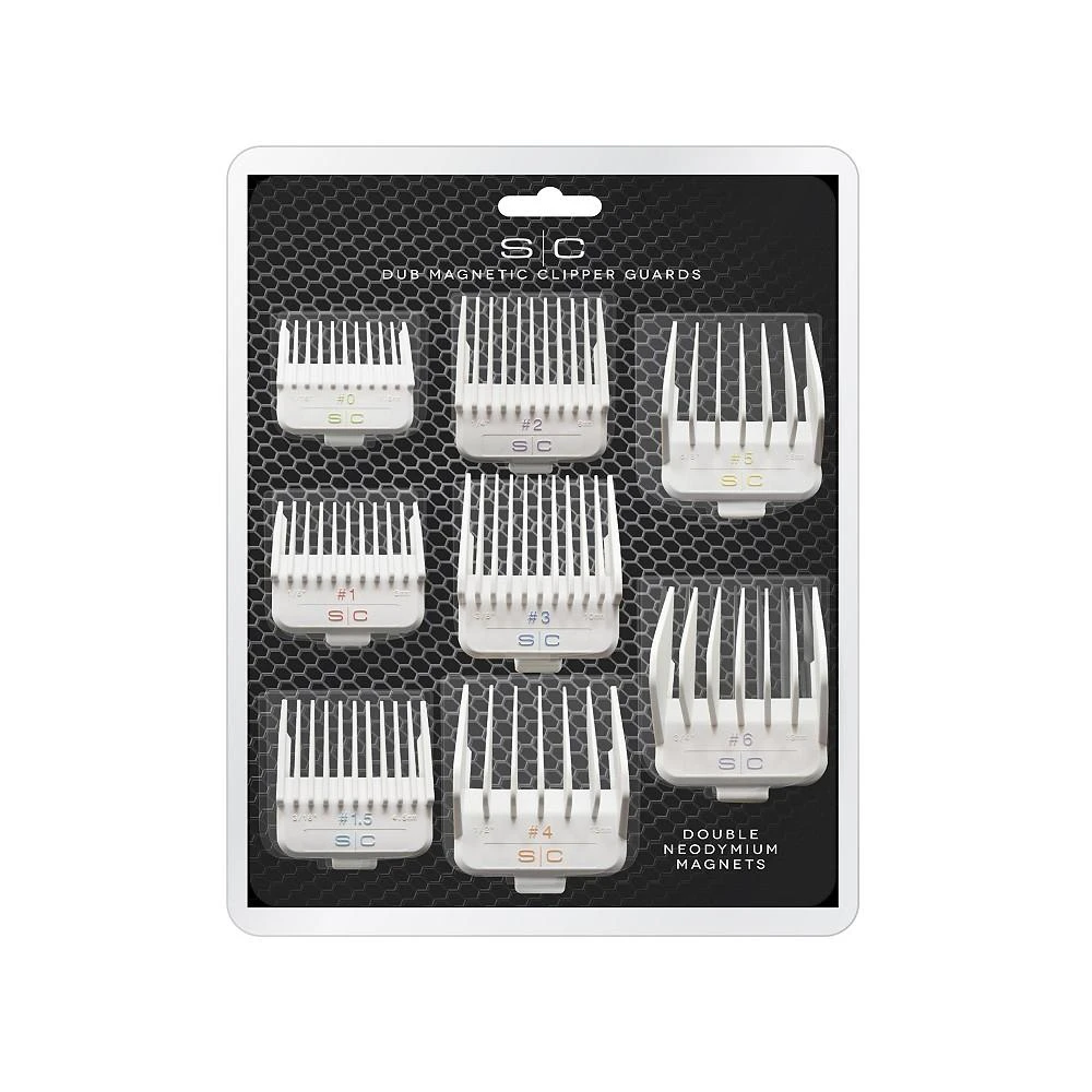 商品StyleCraft Professional|Barber Hairstylist Dub Universal Double Magnetic Clipper Guards, 8 Piece Assorted Sizes,价格¥284,第1张图片