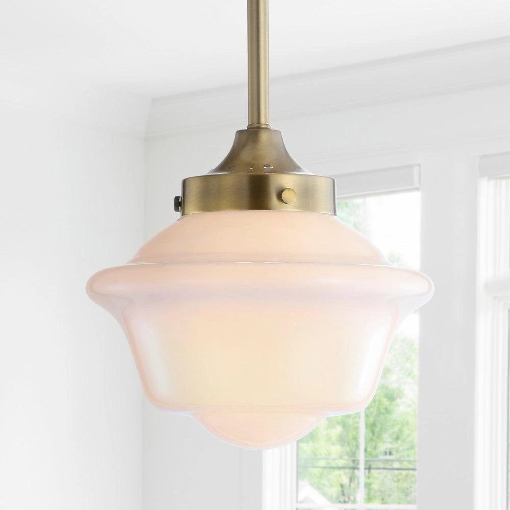 商品JONATHAN Y|Kurtz 7.2" Adjustable Drop Metal/Glass LED Pendant,价格¥620,第1张图片