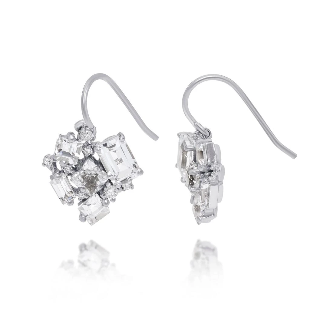 商品Suzanne Kalan|Suzanne Kalan 14K White Gold Diamond And White Topaz Drop Earrings PE656-WGWT,价格¥5341,第3张图片详细描述