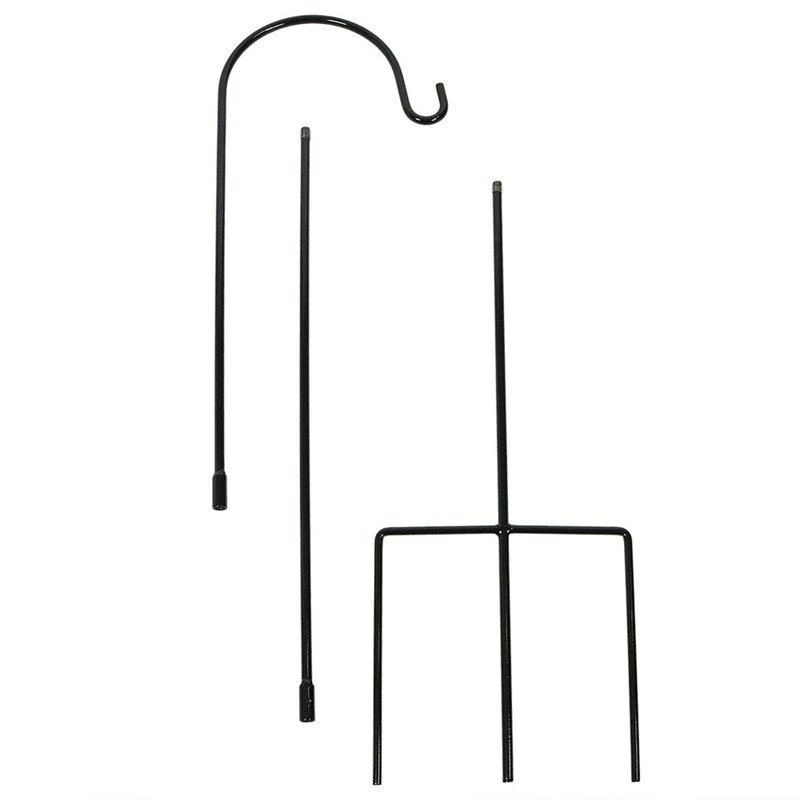 商品Sunnydaze Decor|Durable Powder-Coated Steel Single Shepherd Hooks- Set of 2,价格¥327,第2张图片详细描述