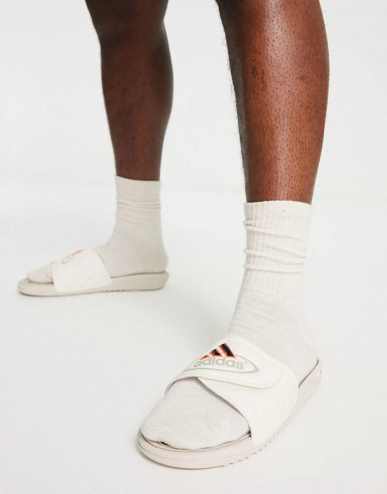商品Adidas|adidas Originals Reptossage sliders in white,价格¥335,第2张图片详细描述