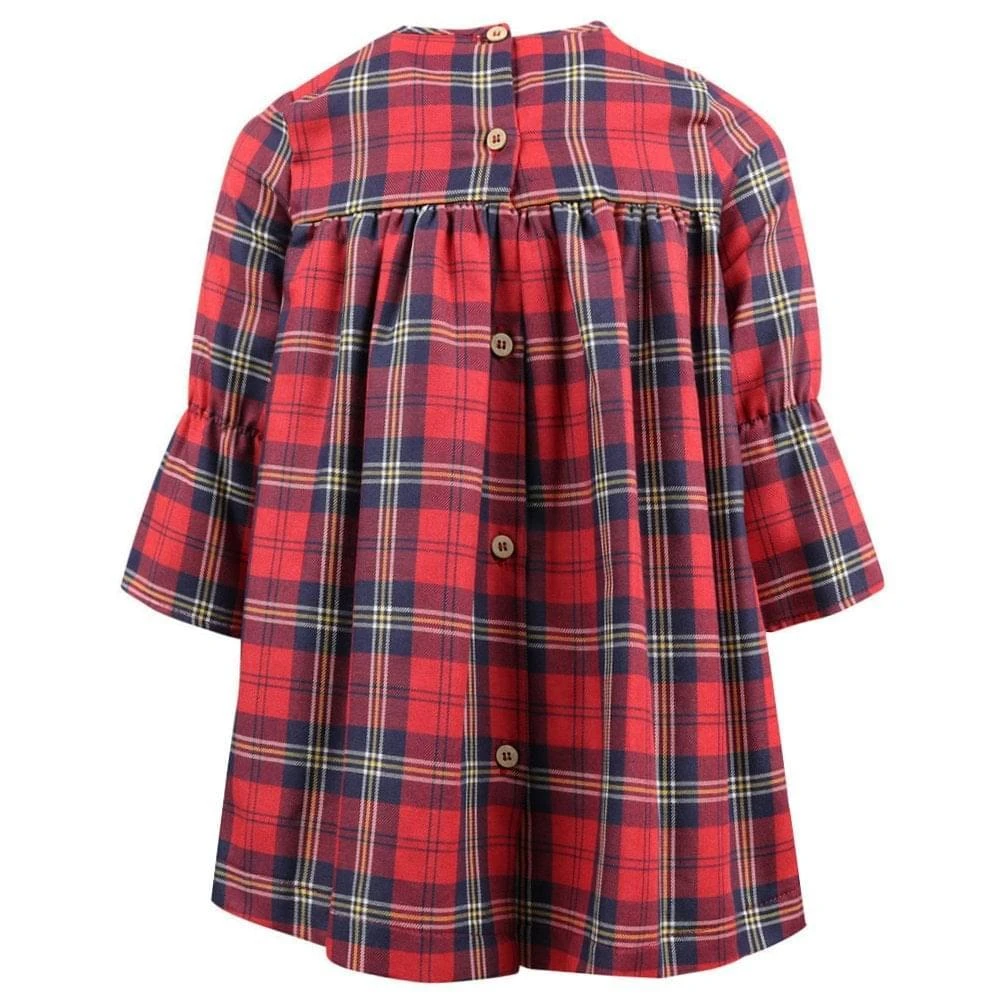 商品Babidu|Babidu Red Tartan Check Dress,价格¥140,第3张图片详细描述