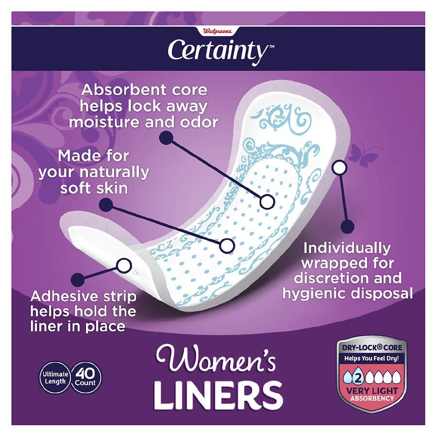 商品Walgreens|Women's Liners Very Light Absorbency Ultimate Length,价格¥50,第3张图片详细描述