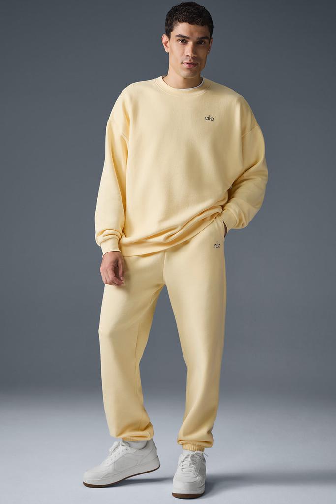Alo Accolade Crew Neck Pullover - Lemon Ice - Hoodies - Compare
