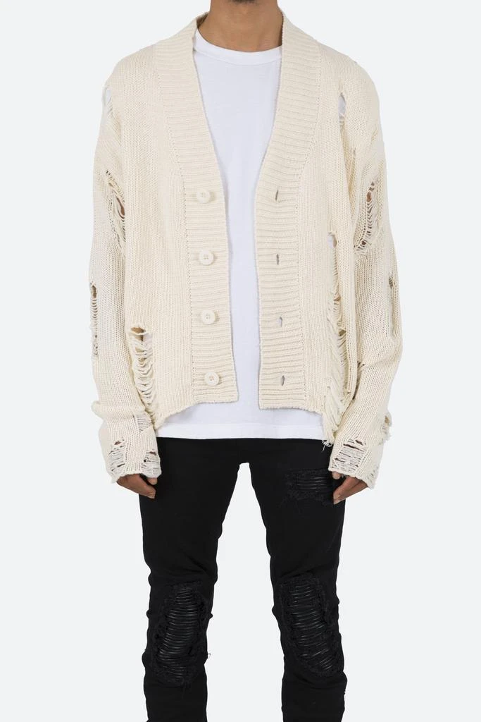 商品MNML|Distressed Cardigan - Off White,价格¥241,第1张图片