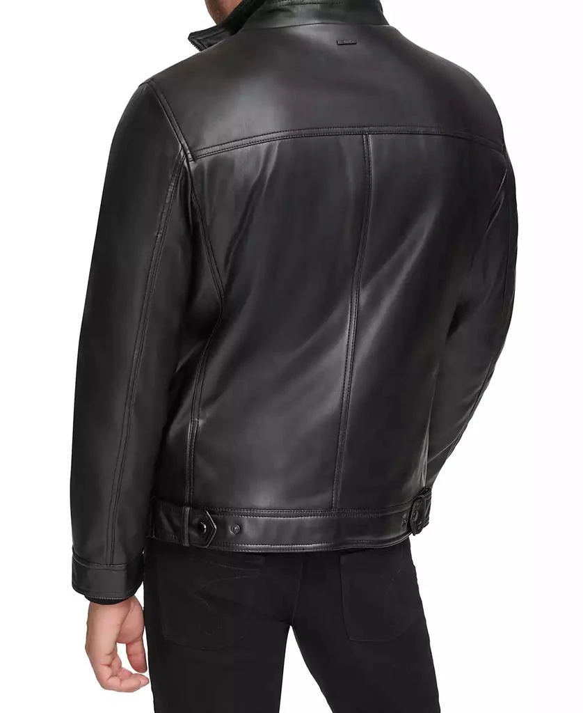 商品Calvin Klein|Men's Faux Leather Moto Jacket, Created for Macy's,价格¥1026,第2张图片详细描述