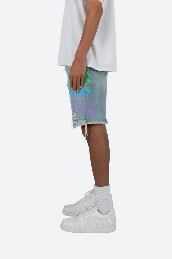 商品MNML|R468 Palm Denim Shorts - Light Blue,价格¥136,第3张图片详细描述