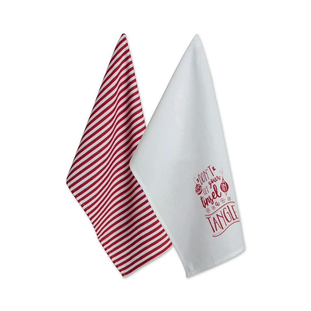 商品Design Imports|Assorted Tinsel in a Tangle Holiday Printed Dishtowel Set,价格¥186,第1张图片