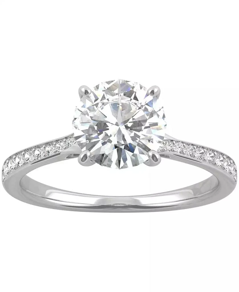 商品Charles & Colvard|Moissanite Engagement Ring (1-5/8 ct. t.w. DEW) in 14k White Gold,价格¥9793,第1张图片