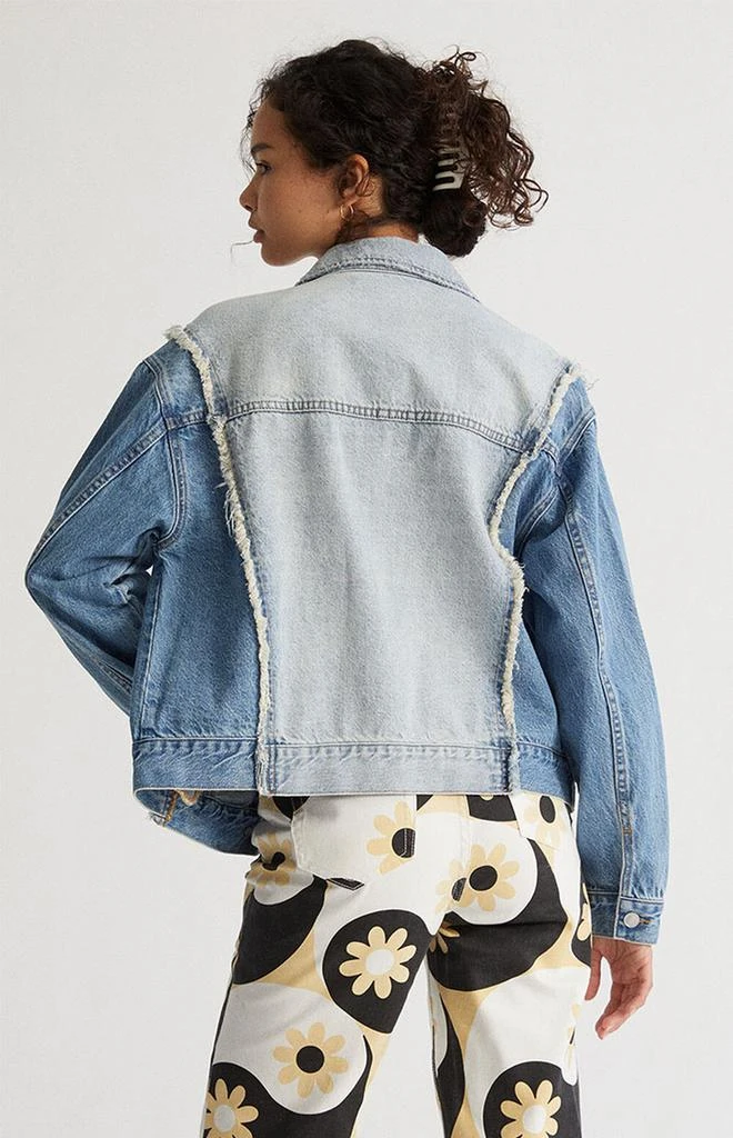 商品PacSun|Pieced Two-Tone Trucker Jacket,价格¥177,第4张图片详细描述