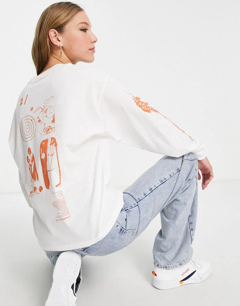 商品Carhartt|Carhartt WIP life long-sleeve skater t-shirt in white and orange,价格¥491,第3张图片详细描述