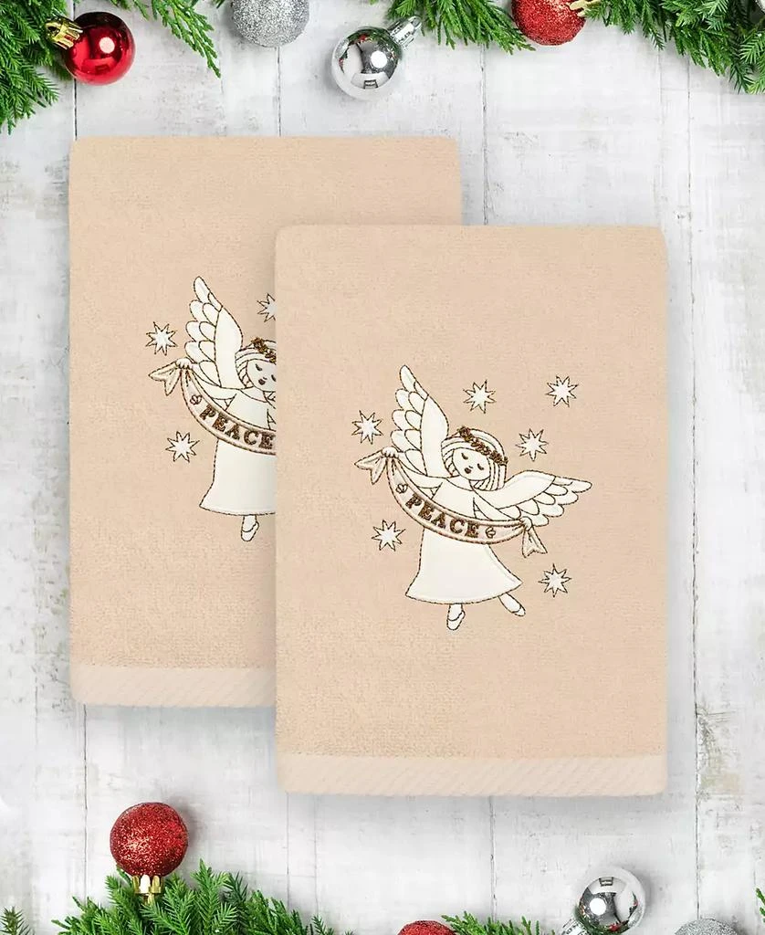 商品Linum Home Textiles|Christmas Angel Embroidered Luxury 100% Turkish Cotton Hand Towels, 2 Piece Set,价格¥357,第2张图片详细描述