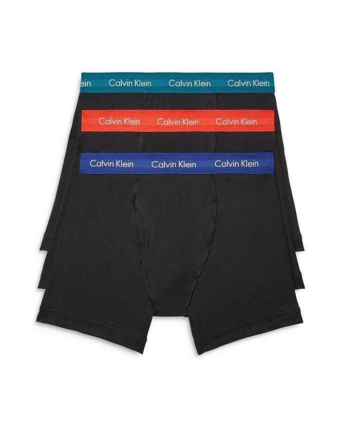 商品Calvin Klein|Cotton Stretch Moisture Wicking Boxer Briefs, Pack of 3,价格¥356,第1张图片