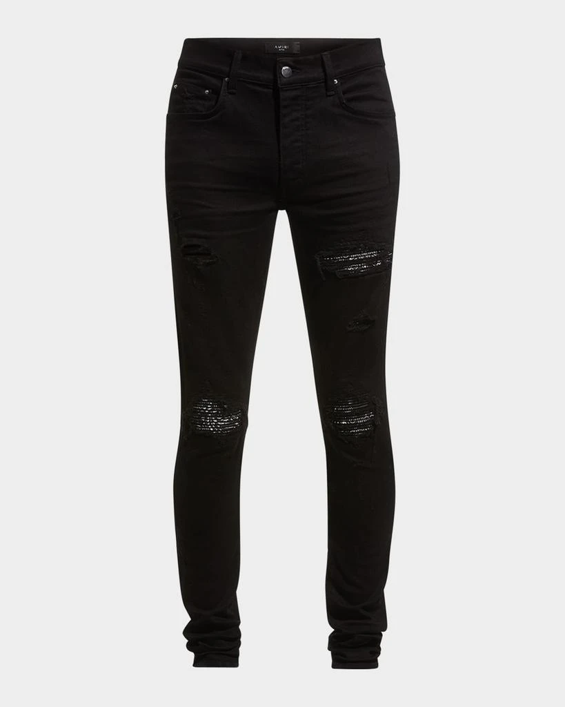 商品AMIRI|Men's MX1 Bandana Repair Skinny Jeans,价格¥8465,第1张图片