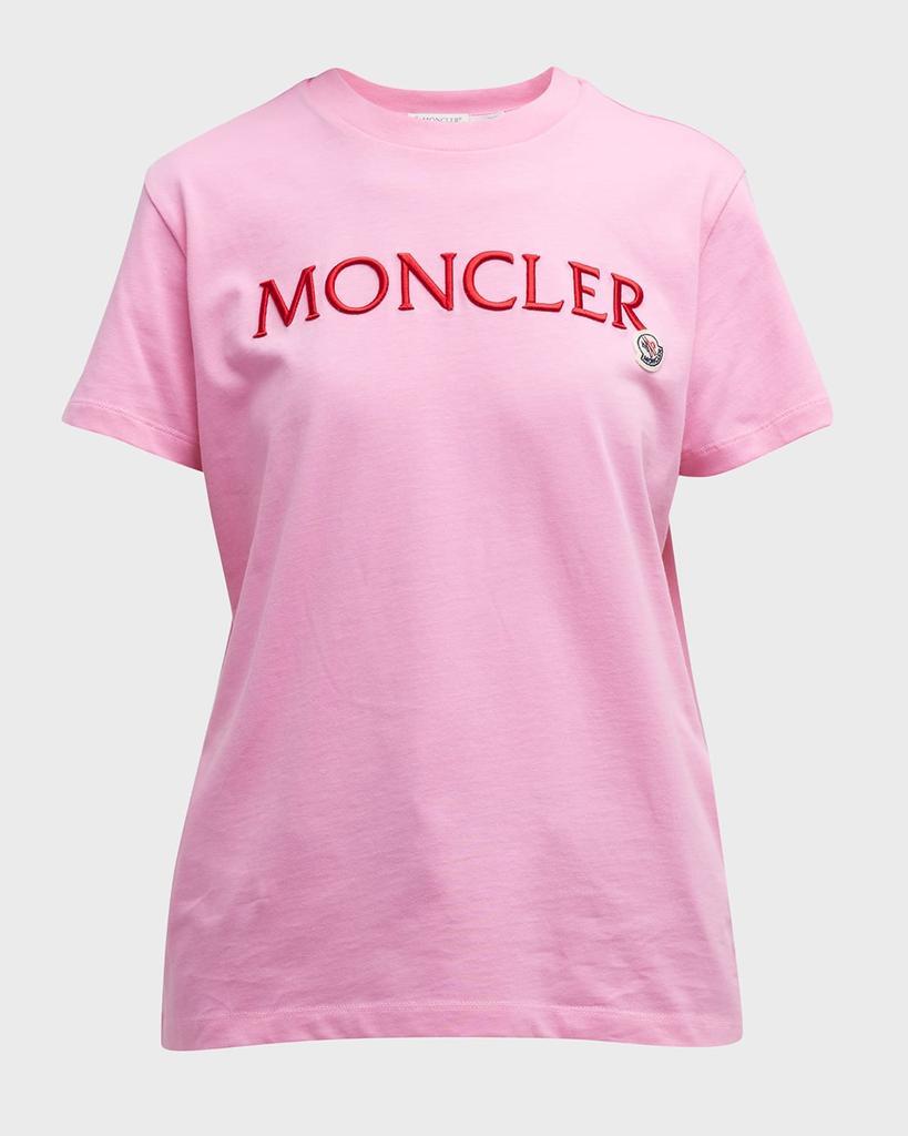 商品Moncler|Logo Embroidered T-Shirt,价格¥2122,第5张图片详细描述