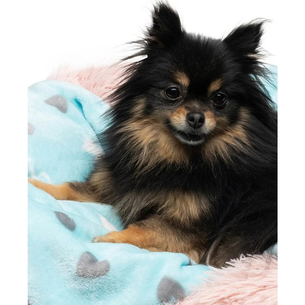 商品Juicy Couture|Plush Flannel Pet Throw Blanket, Juicy Scottie Hearts,价格¥106,第5张图片详细描述