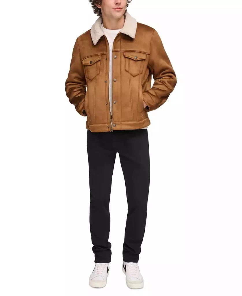 商品Levi's|Men's Relaxed-Fit Faux-Shearling Trucker Jacket,价格¥776,第1张图片