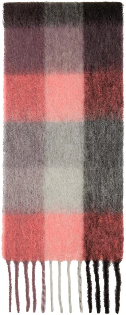 商品Acne Studios|Pink Mohair Checked Scarf,价格¥2386,第2张图片详细描述