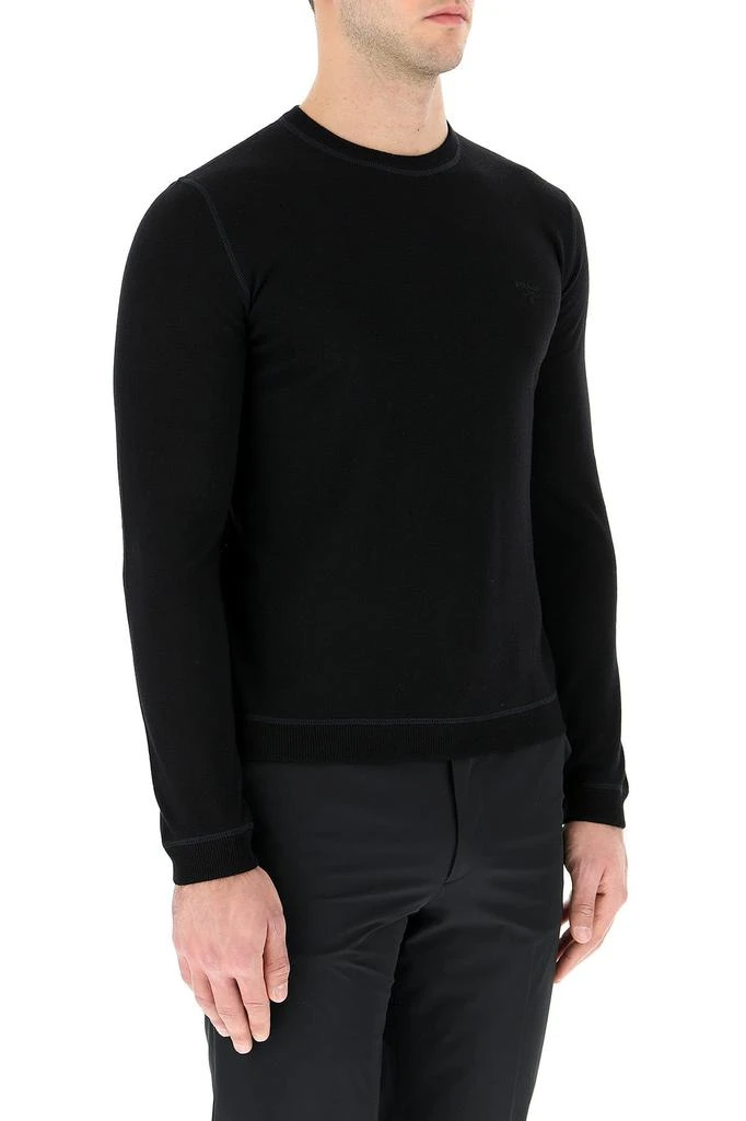 商品Prada|Black wool blend sweater,价格¥6142,第2张图片详细描述