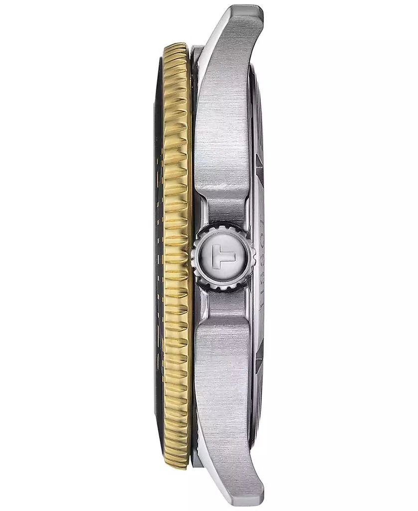 商品Tissot|Men's Swiss Seastar 1000 Two-Tone Stainless Steel Bracelet Watch 40mm,价格¥3703,第2张图片详细描述