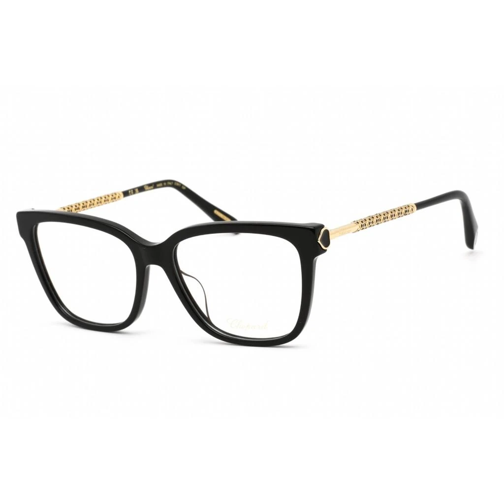 商品Chopard|Chopard Women's Eyeglasses - Shiny Black and Gold Rectangular Plastic | VCH333W 0700,价格¥1927,第1张图片