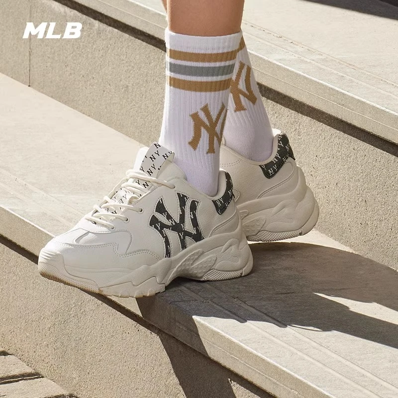 MLB官方虞书欣明星同款男女情侣新款复古老花增高老爹鞋 商品