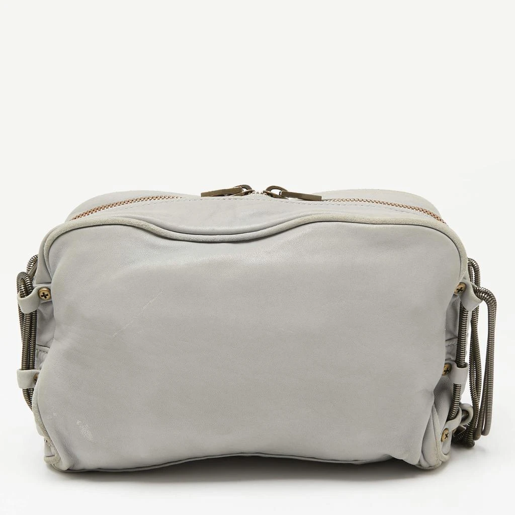 商品[二手商品] Alexander Wang|Alexander Wang Grey Leather and Suede Brenda Shoulder Bag,价格¥977,第4张图片详细描述