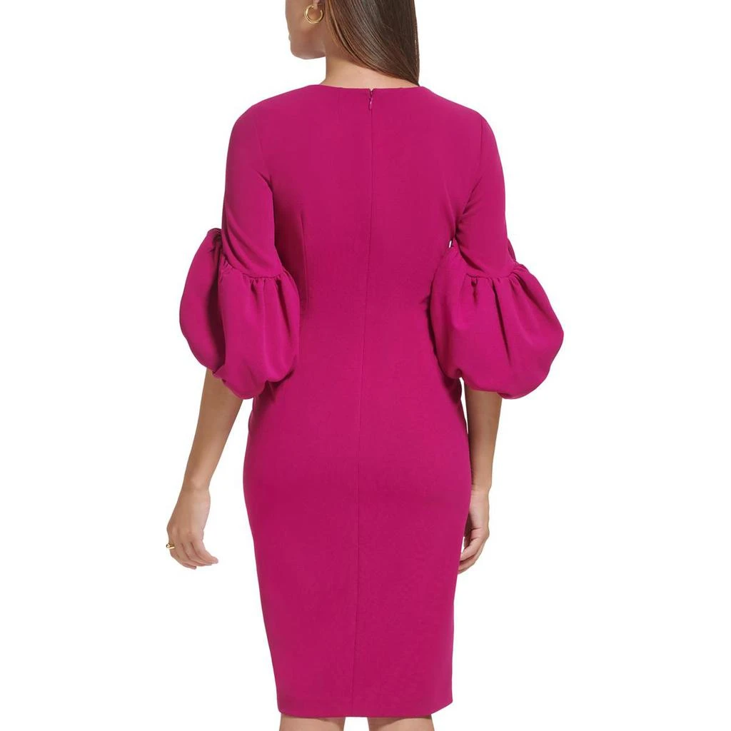 商品Calvin Klein|Womens Puff Sleeve Knee-Length Sheath Dress,价格¥325,第2张图片详细描述