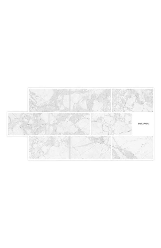 商品WALPLUS|White Marble Metro Flat Tile Sticker,价格¥237,第1张图片