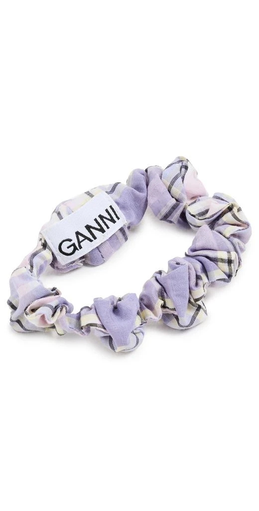 商品Ganni|GANNI 泡泡纱格纹发带,价格¥68,第1张图片