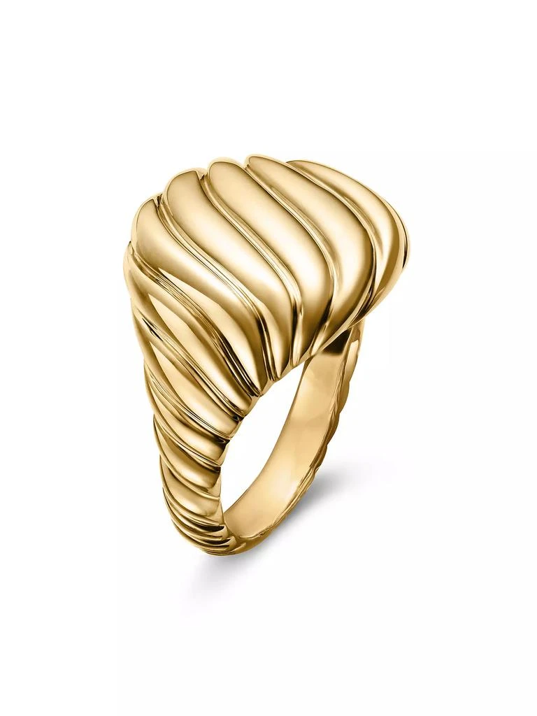 商品David Yurman|Sculpted Cable Pinky Ring in 18K Yellow Gold, 13MM,价格¥17607,第2张图片详细描述