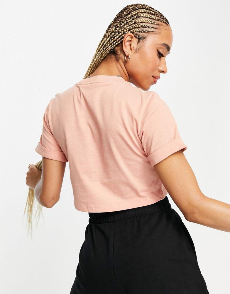 adidas Originals Essentials cropped t-shirt in blush商品第3张图片规格展示