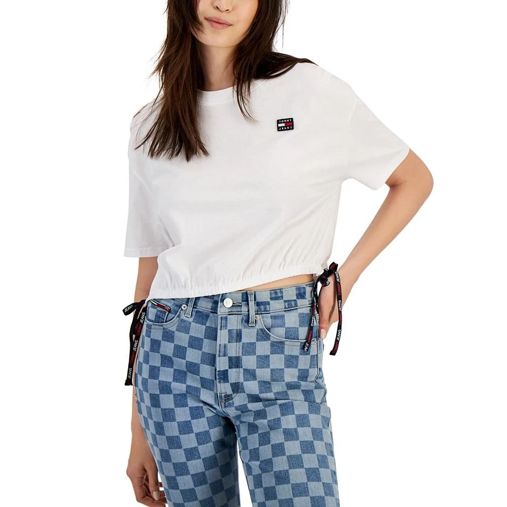 商品Tommy Jeans|Short Sleeve Cropped T-Shirt,价格¥53,第1张图片