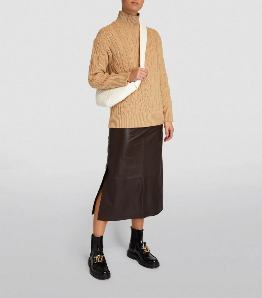 商品Vince|Cable-Knit Funnel-Neck Sweater,价格¥2979,第2张图片详细描述