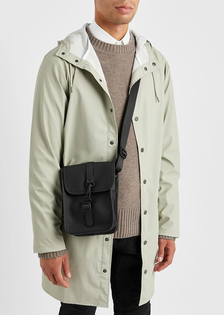 商品RAINS|Flight black panelled rubberised cross-body bag,价格¥543,第5张图片详细描述