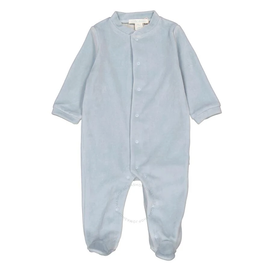 商品Marie Chantal|Marie Chantal Baby Dusty Blue Velour Angel Wing 1-Piece Sleepsuit, Size 12M,价格¥205,第1张图片