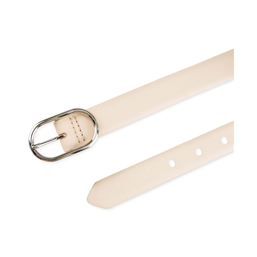 Women's Skinny Oval Center Bar Buckle Belt商品第3张图片规格展示