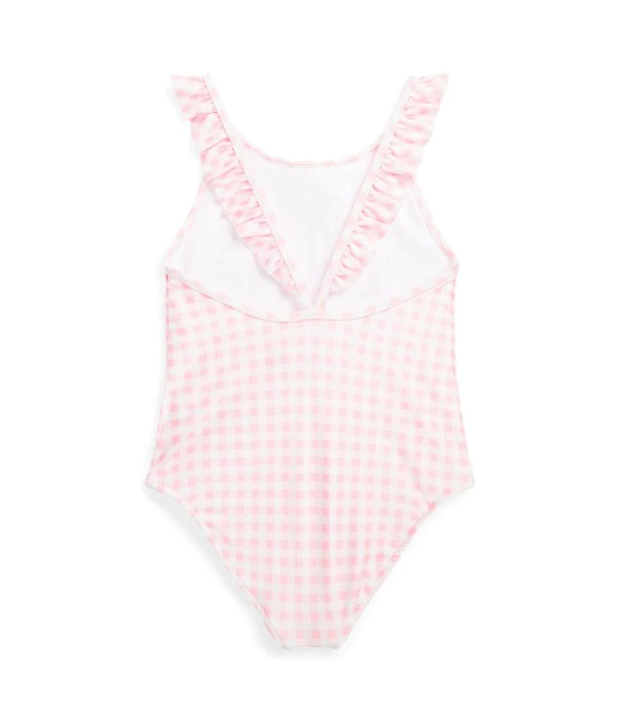 商品Ralph Lauren|Gingham Ruffled One-Piece Swimsuit (Little Kids),价格¥413,第2张图片详细描述