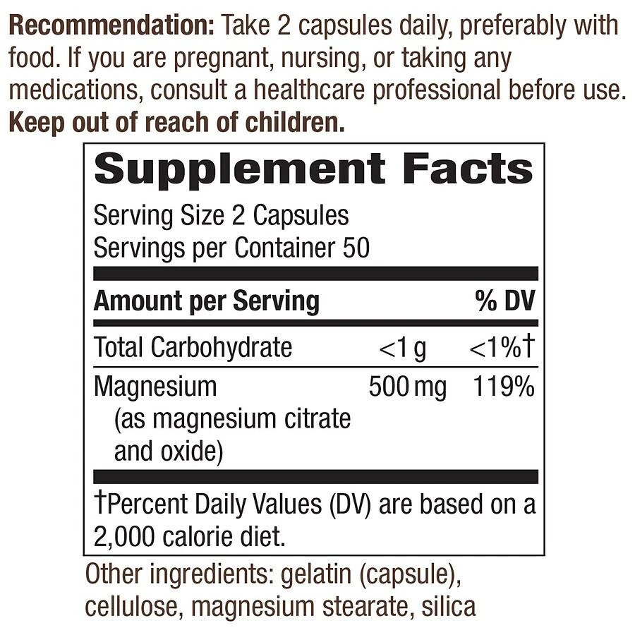 商品Nature's Way|Magnesium Capsules,价格¥83,第3张图片详细描述