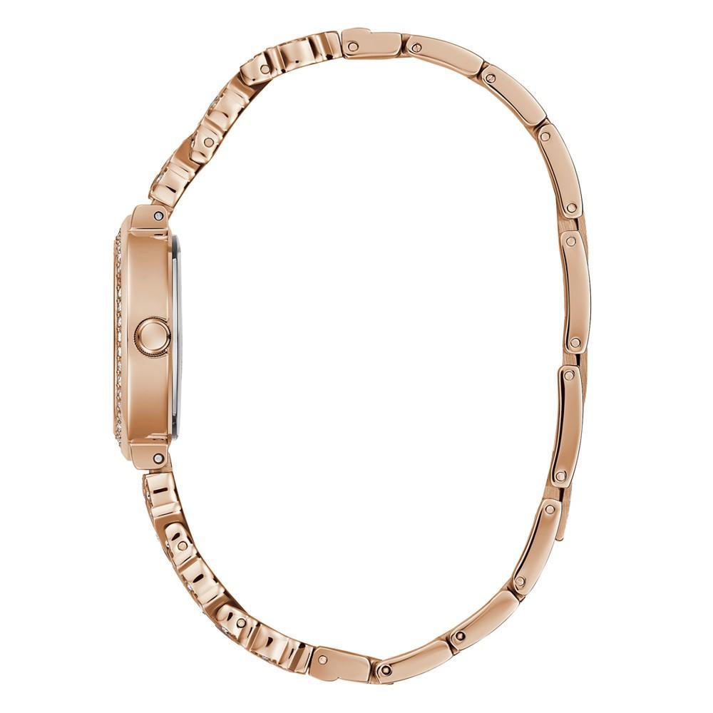 商品GUESS|Women's Quartz Petite Rose Gold-Tone Stainless Steel Bracelet Watch 28mm,价格¥1309,第4张图片详细描述