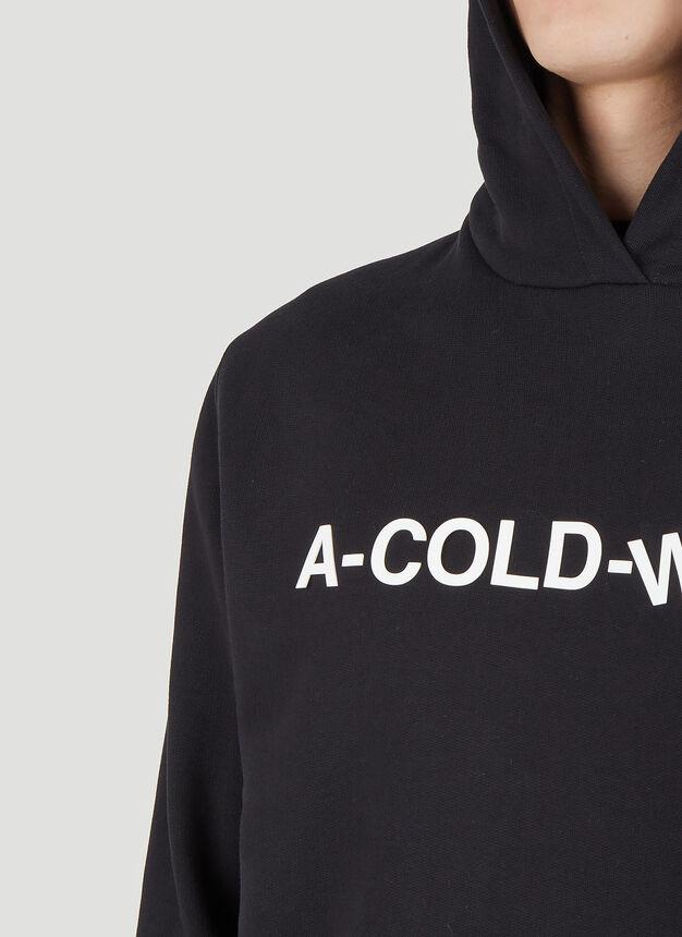 Logo Print Hooded Sweatshirt in Black商品第5张图片规格展示