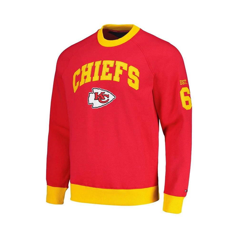 商品Tommy Hilfiger|Men's Red, Gold Kansas City Chiefs Reese Raglan Tri-Blend Pullover Sweatshirt,价格¥530,第2张图片详细描述