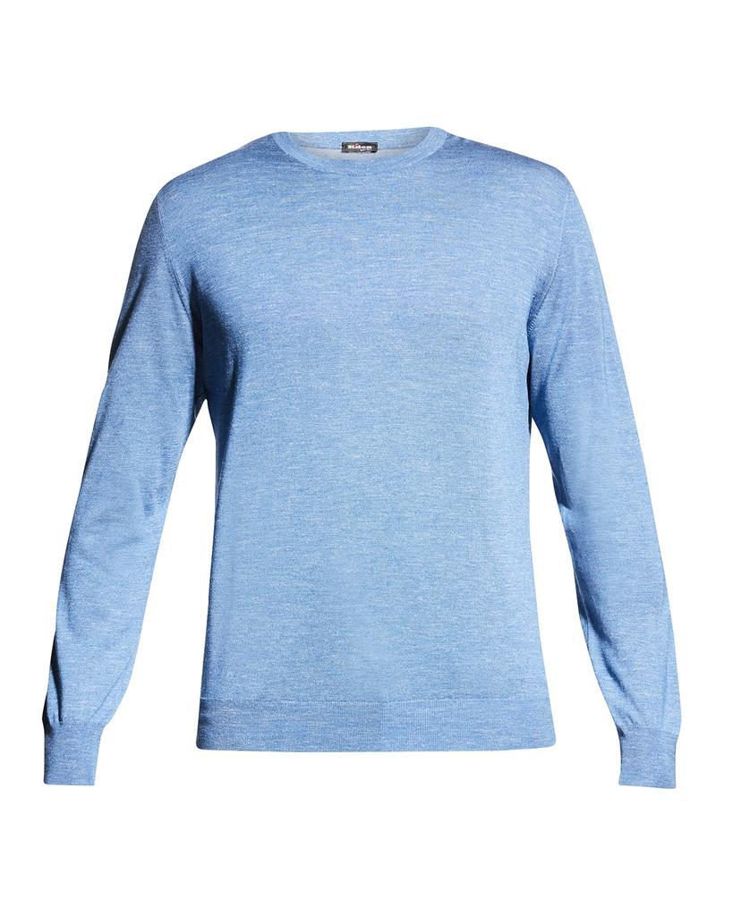 商品Kiton|Men's Heathered Cotton Crewneck Sweater,价格¥14580,第4张图片详细描述