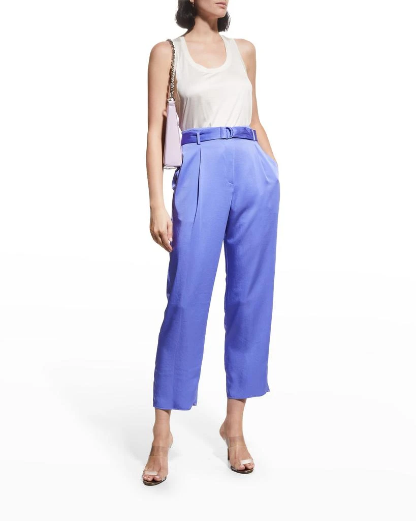 商品LAPOINTE|Textured Satin Slim-Leg Ankle Pants,价格¥1051,第3张图片详细描述